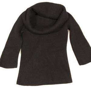 Banana Republic women’s black merino wool cowl neck sweater